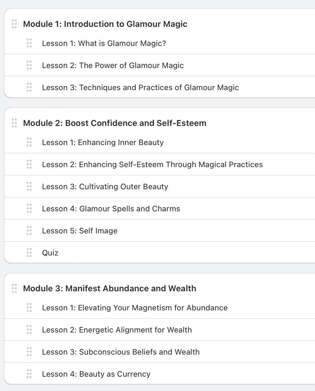 Glamour Magic: Mastering Beauty, Magnetism, and Wealth Course